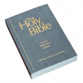 Bible de poche en Anglais, grise avec références, version King James