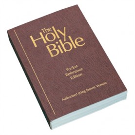 Bible de poche en Anglais, bordeaux avec références, version King James