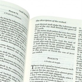 Bible en Anglais, moyen modèle souple bleue, version King James