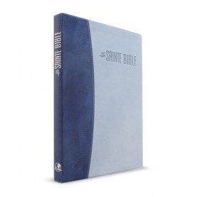 Bible confort souple duo bleu-nuit et gris